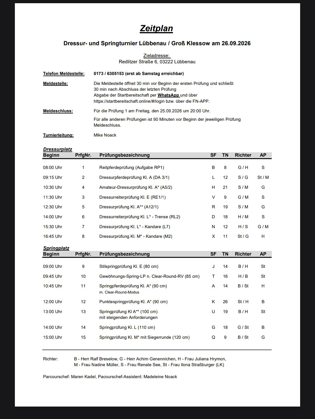 Zeitplan 26.09.26