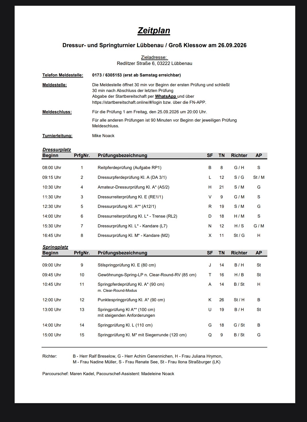 Zeitplan 27.09.26